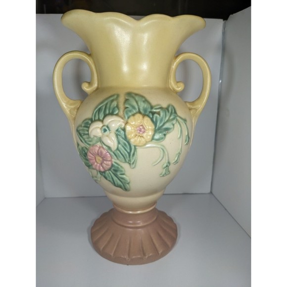 Vintage Hull Art USA Pottery Wildflower W-14 10 1/2" Vase Yellow Pink Green - Picture 7 of 15